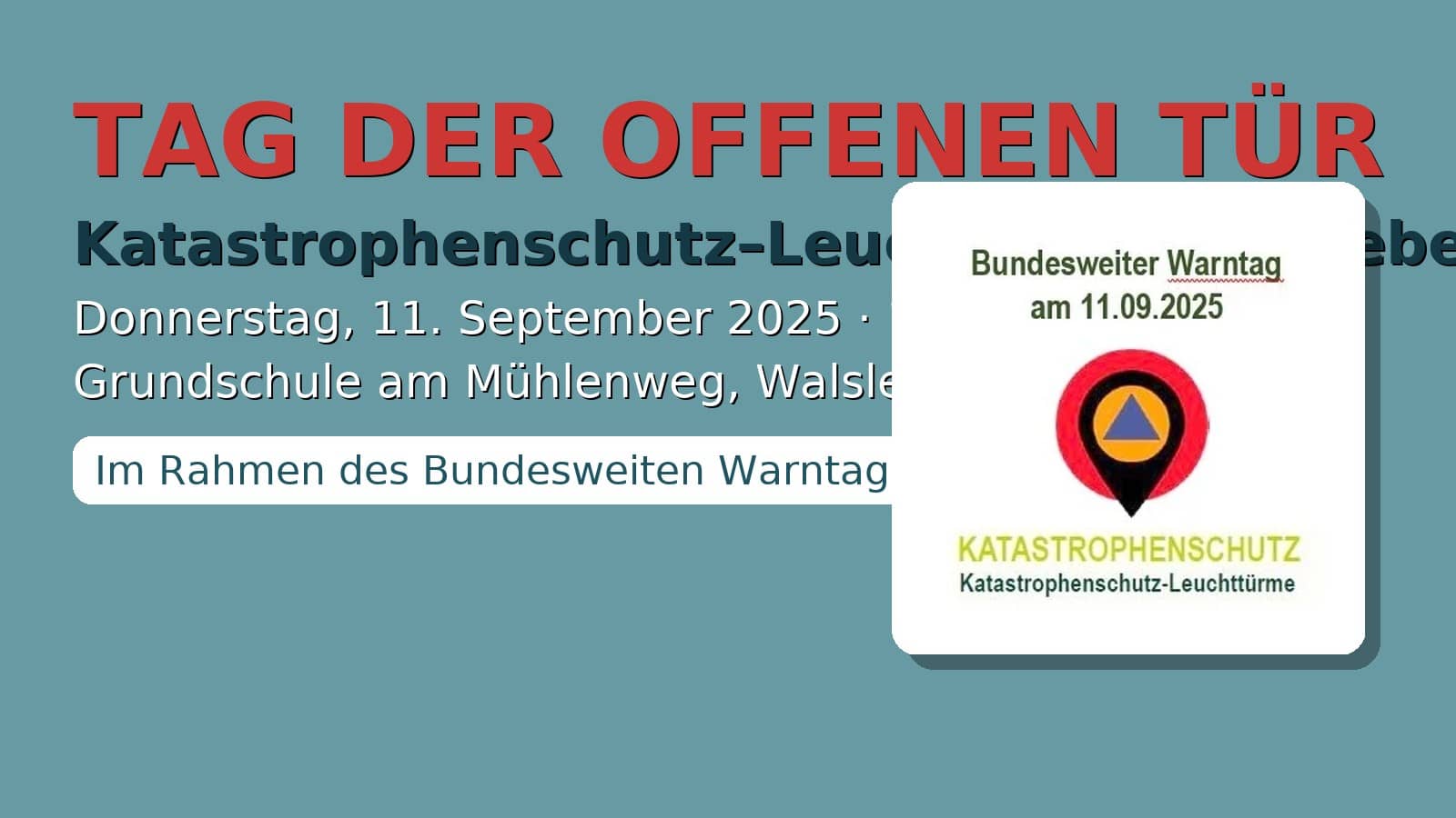 Tag der offnen Tür Warntag in Walsleben