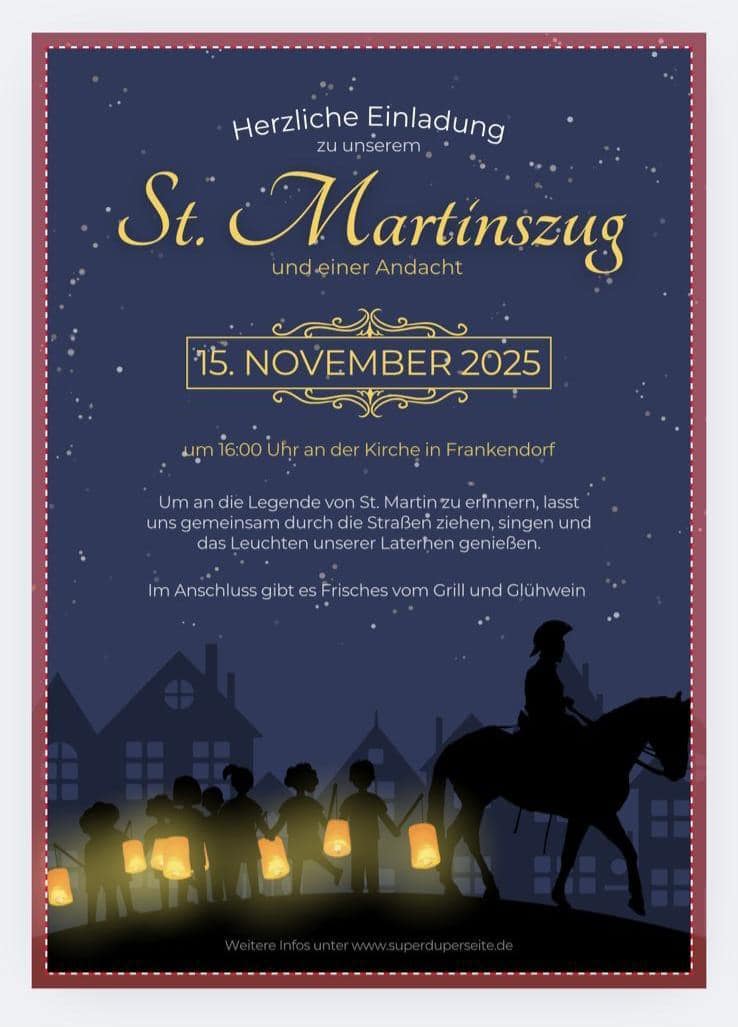 Einladung zu St Martin in Frankendorf 2025