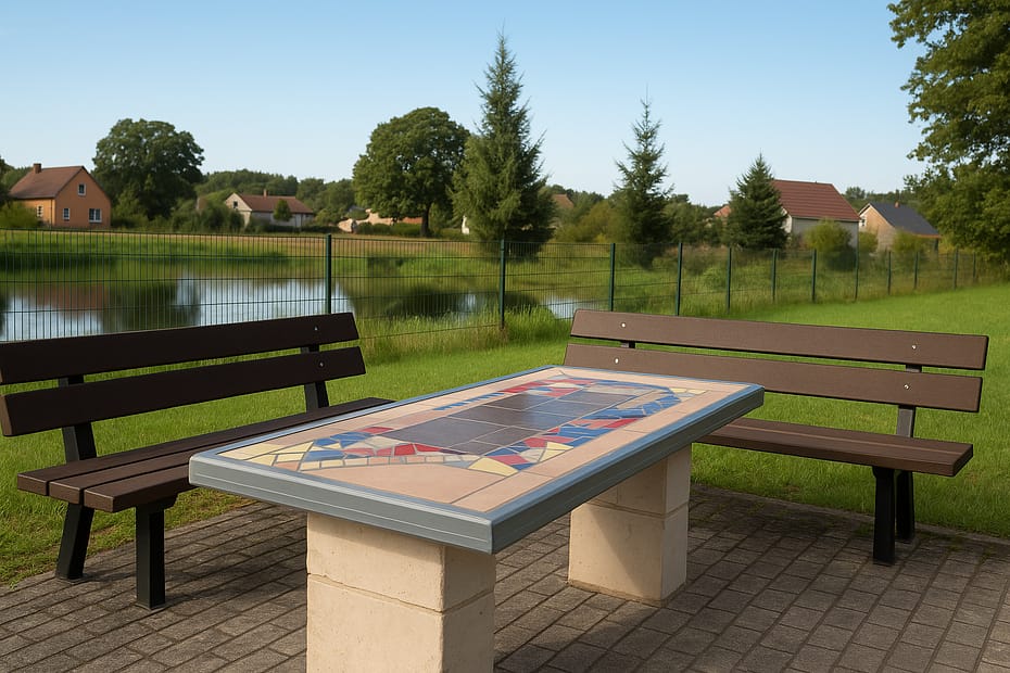 Tisch am Dorfteich